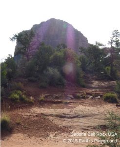 Bell Rock! Gorgeous violet rays stream in.