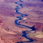 Colorado River winds its way down the Grand Canyon